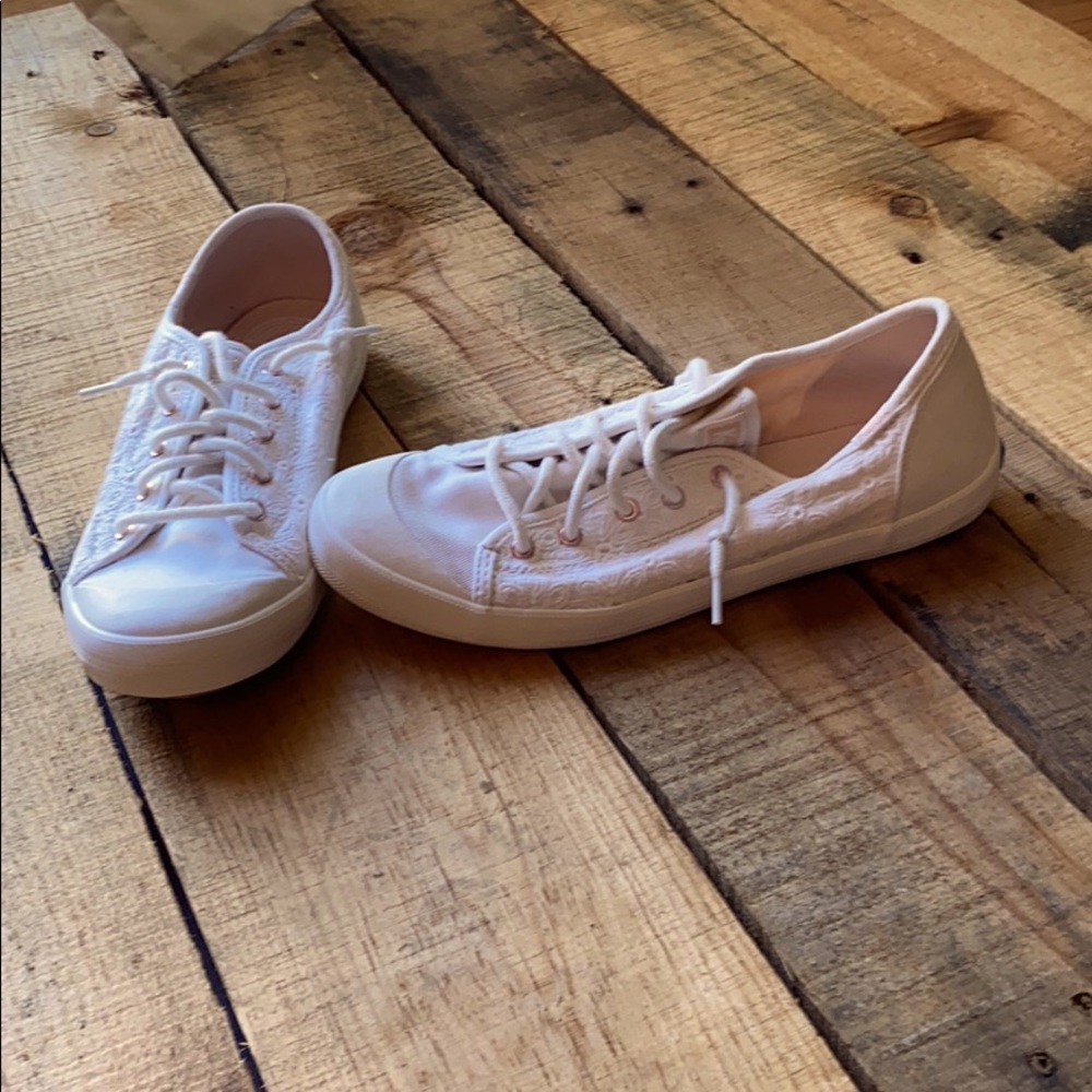 EUC Girls White Lace Keds Sneakers